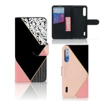 Xiaomi Mi A3 | Book Case | Zwart Roze Vormen