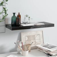 Wandschap zwevend 60x23,5x3,8 cm MDF hoogglans zwart