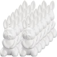 12x Styrofoam konijntje/haasje 24 cm decoratie/versiering   -