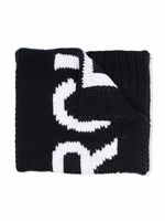 MM6 Maison Margiela Kids écharpe à logo en maille intarsia - Noir