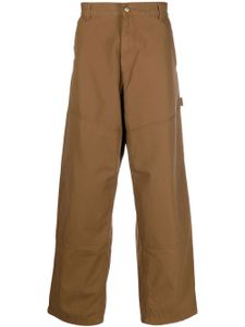 Carhartt WIP pantalon en coton à empiècements - Marron