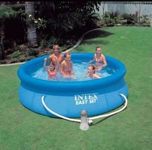 Intex easy set zwembad 305 x 76 cm-met 12-volt filterpomp