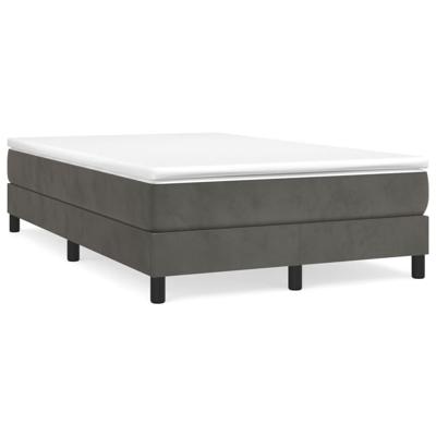 Boxspring met matras fluweel donkergrijs 120x190 cm