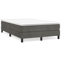 Boxspring met matras fluweel donkergrijs 120x190 cm