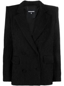 Patrizia Pepe textured double-breasted blazer - Noir