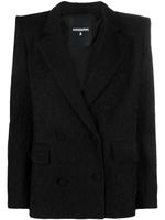 Patrizia Pepe textured double-breasted blazer - Noir - thumbnail