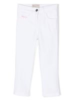 PUCCI Junior pantalon à patch logo - Blanc