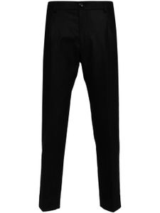 Dell'oglio pantalon en laine mélangée à coupe droite - Noir