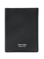 TOM FORD porte-cartes en cuir à logo imprimé - Noir