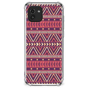 Samsung Galaxy A03 Doorzichtige Silicone Hoesje Aztec Paars