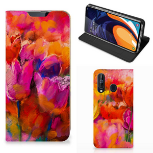 Bookcase Samsung Galaxy A60 Tulips