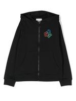 Stella McCartney Kids hoodie zippé à logo imprimé - Noir