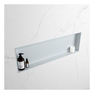 Wandnis Solid Surface Easy | In- en opbouw | 30x90x8 cm | 1 vak | Clay
