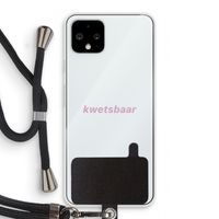 kwetsbaar: Pixel 4 Transparant Hoesje met koord
