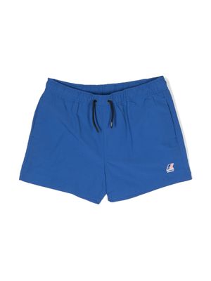K Way Kids short de bain à logo imprimé - Bleu