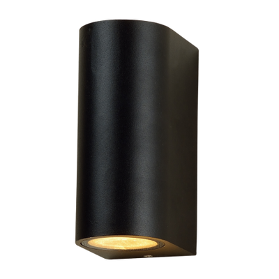 Wandlamp moderne buitenlamp Rosmalen zwart 2 gu10 fitting ook voor binnen