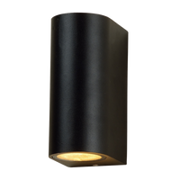 Wandlamp moderne buitenlamp Rosmalen zwart 2 gu10 fitting ook voor binnen