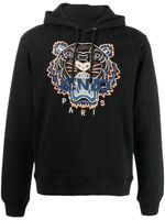 Kenzo hoodie en coton à motif Tiger brodé - Noir
