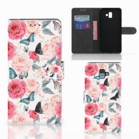 Samsung Galaxy J6 Plus (2018) Hoesje Butterfly Roses - thumbnail