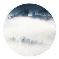 Muurcirkel Misty Landscape White PVC 30 Ophangsysteem - thumbnail