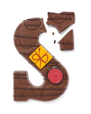 051 Handgedecoreerde Chocoladeletter Melk S 180g