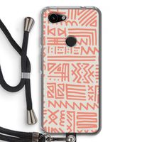 Marrakech Pink: Pixel 3a Transparant Hoesje met koord