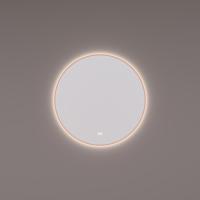 HIPP Design spiegel Rond Koper PVD 100 x 3 cm met Indirecte LED Verlichting. Spiegelverwarming. Touch Dimmer en Kleurenwissel