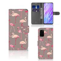 Samsung Galaxy S20 Plus | Telefoonhoesje | Met pasjeshouder | Flamingo