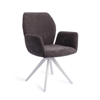 Jesper Home Eetkamerstoel 'Misaki' Turn White, Draaibaar, kleur Almost Black