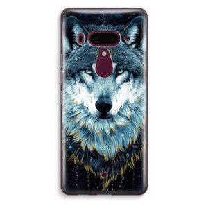 Darkness Wolf: HTC U12+ Transparant Hoesje