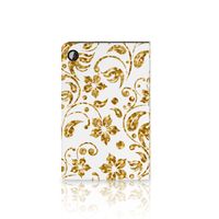 Samsung Galaxy Tab A8 2021/2022 Tablet Cover Gouden Bloemen