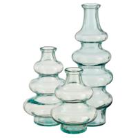 Bloemenvaas Sira - 3x - transparant glas - 3 maten - vaas - sierlijk model