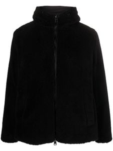 Herno veste feutrée à capuche - Noir