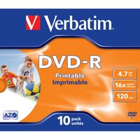 DVD-R 4,7 GB Wide Inkjet Printable ID Brand Blanco dvd's DVD-R 4,7 GB Wide Inkjet Printable ID Brand Blanco dvd's