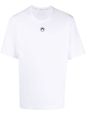 Marine Serre t-shirt à imprimé croissant de lune - Blanc