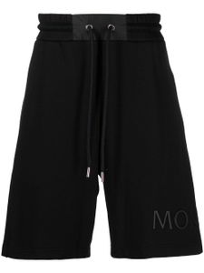 Moncler short de sport à logo brodé - Noir
