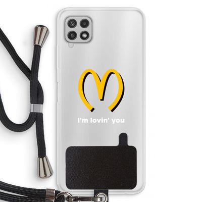 I'm lovin' you: Samsung Galaxy A22 4G Transparant Hoesje met koord