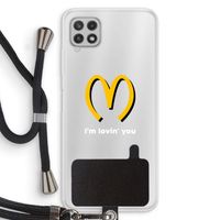 I'm lovin' you: Samsung Galaxy A22 4G Transparant Hoesje met koord