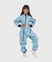 Waterproof Softshell Overall Comfy Unicorns And Rainbows Blue Jumpsuit - thumbnail