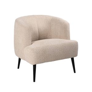 Bronx71 Teddy bouclé fauteuil Nora beige.