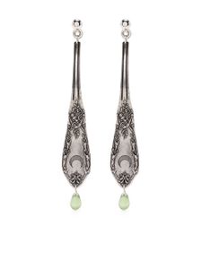 Marine Serre boucles d'oreilles pendantes Cutlery - Argent