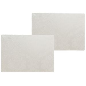 8x stuks stevige luxe Tafel placemats Amatista wit 30 x 43 cm