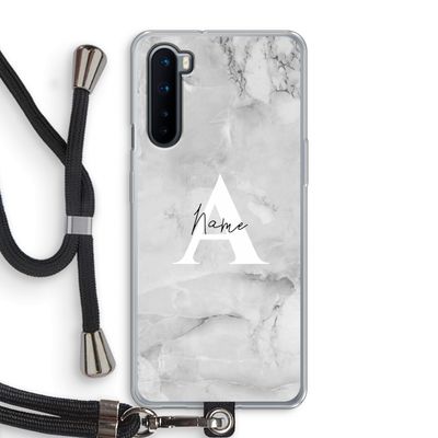 Ivory Marble: OnePlus Nord Transparant Hoesje met koord
