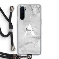Ivory Marble: OnePlus Nord Transparant Hoesje met koord