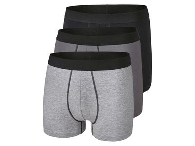 3 heren boxers (XL, Zwart/grijs)