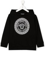 Versace Kids hoodie en coton à imprimé Medusa - Noir