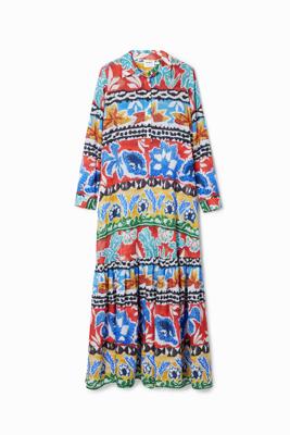 Lange etnische overhemdjurk Stella Jean - MATERIAL FINISHES - XS
