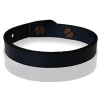 Stone Valley leren armband Verstelbaar Heren Donkerblauw - thumbnail