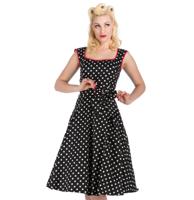 Annabelle Dress, Black Polka-38(NL) / 16 (UK) | 38% korting