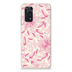 Xiaomi Poco M4 Pro 4G TPU Case Pink Flowers